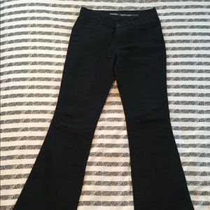 All black micro flare jean